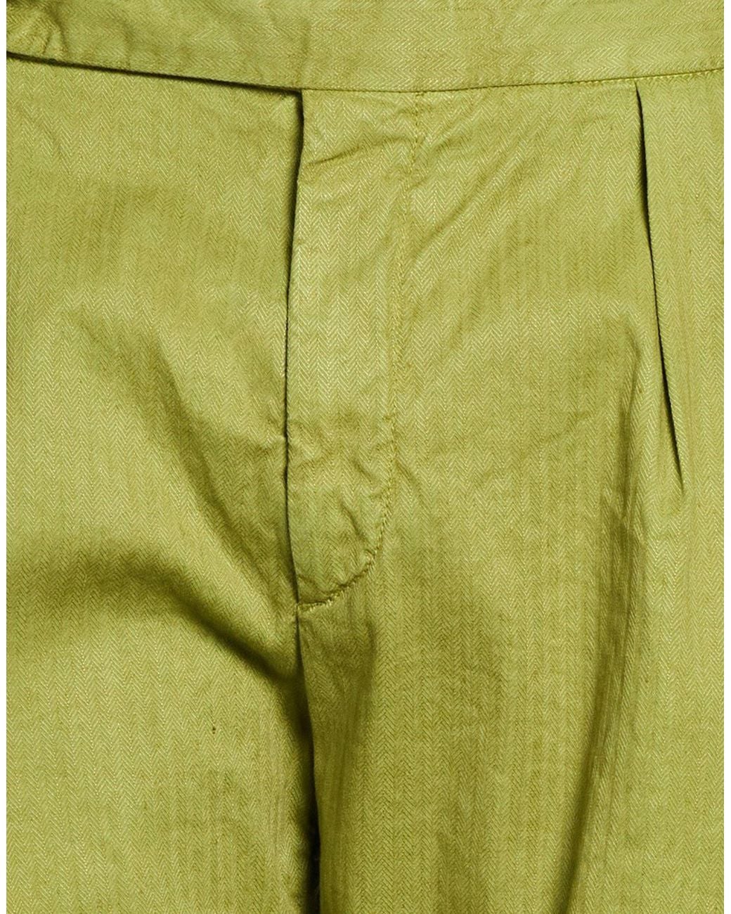 Boglioli Green Pants Linen, Cotton, Elastane for men