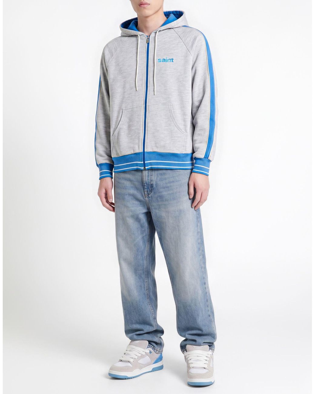 Saint Michael Blue Light Sweatshirt Cotton, Polyester for men
