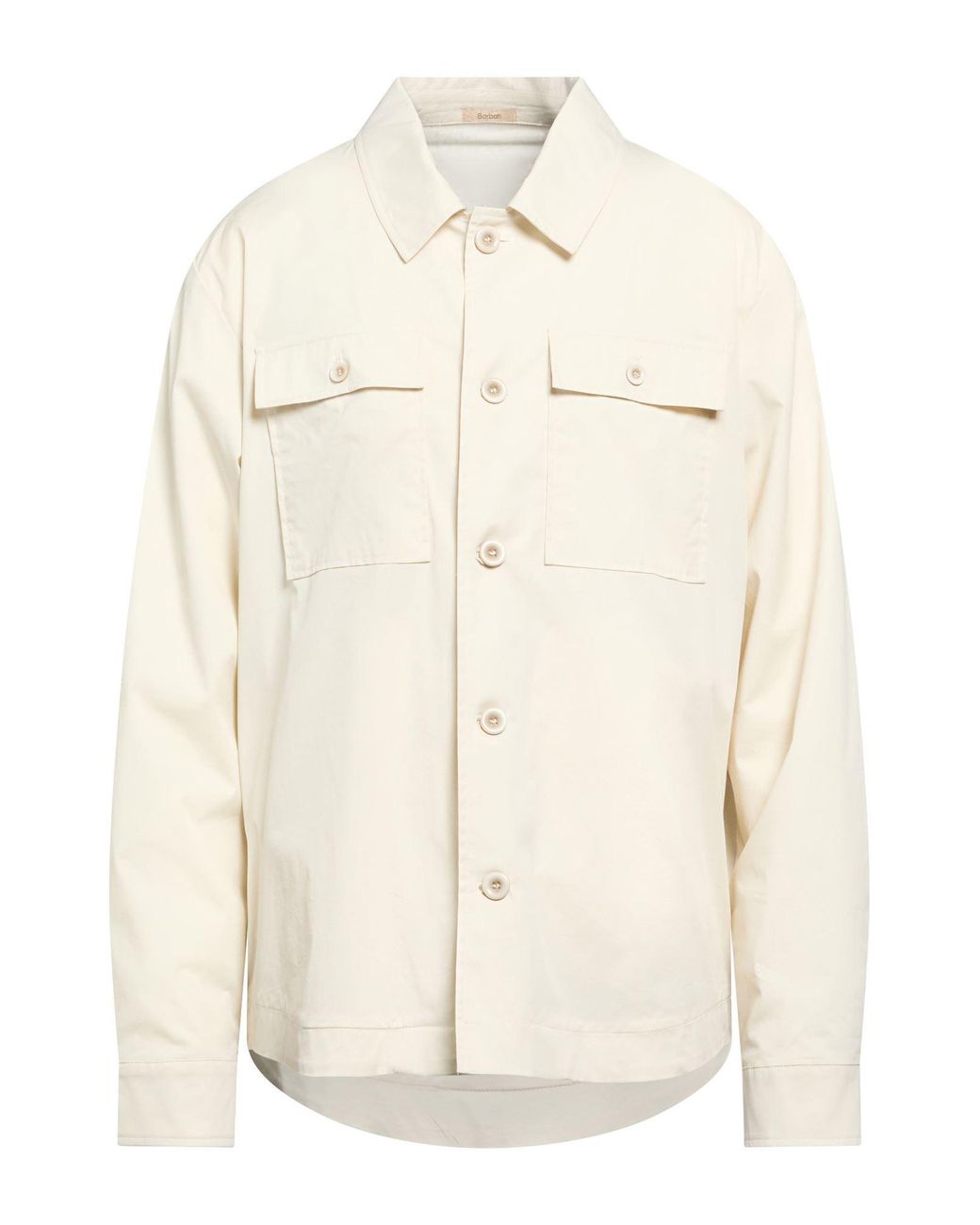 Barbati Natural Cream Jacket Cotton, Polyamide, Elastane for men