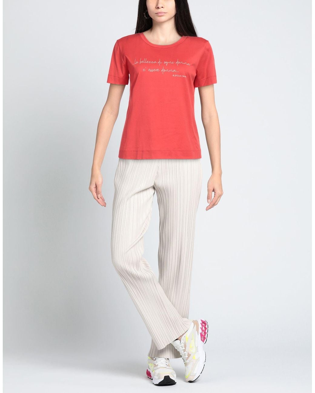 ALESSIA SANTI Red T-Shirt Cotton