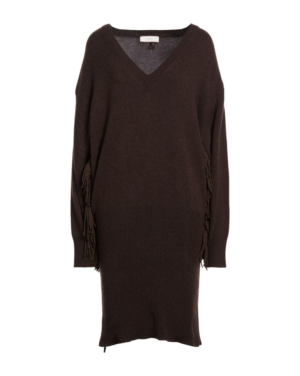 Akep Brown Mini Dress Viscose, Polyamide, Wool, Cashmere