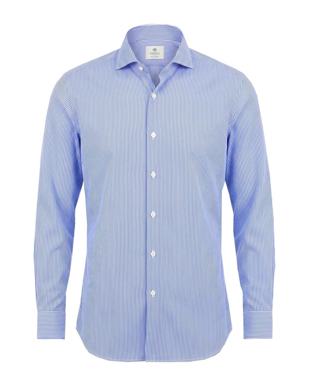 Luigi Borrelli Napoli Blue Shirt Cotton for men