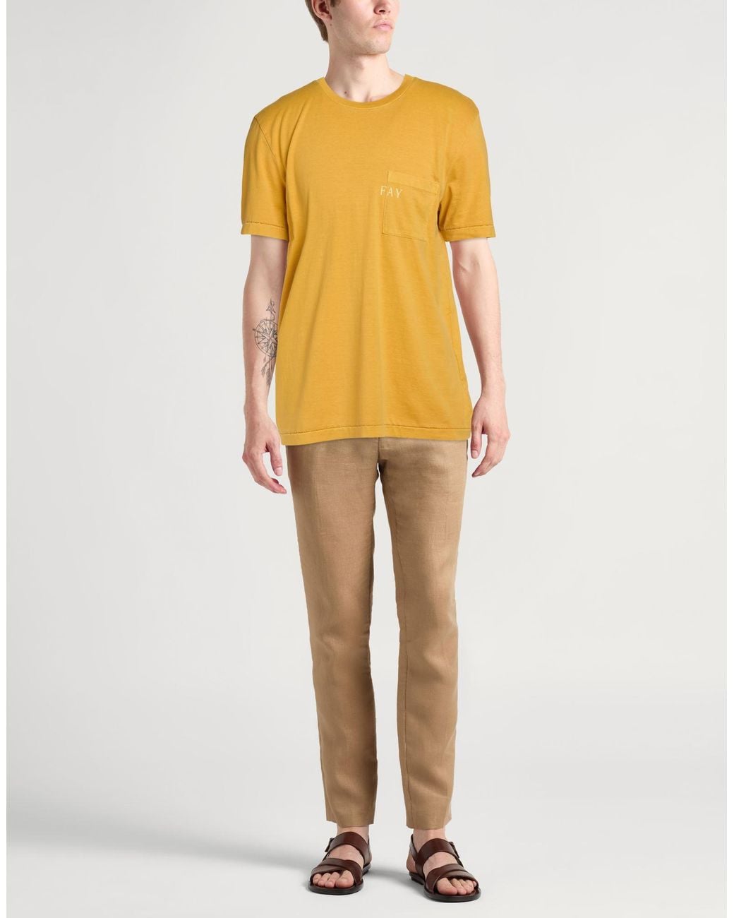Fay Yellow T-Shirt for men