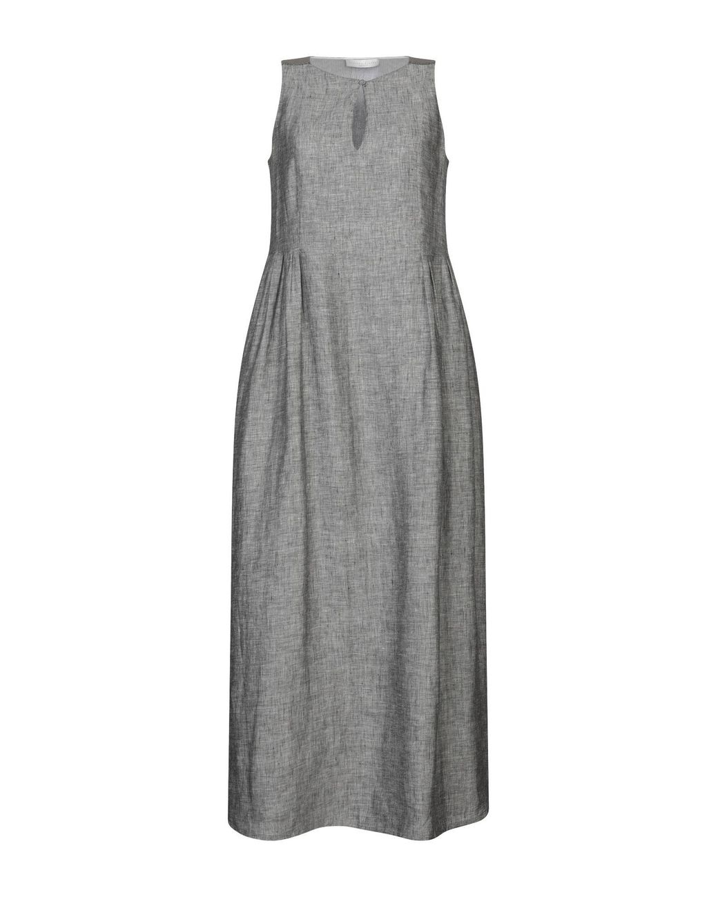 Fabiana Filippi Linen Long Dress in Grey (Gray) - Lyst