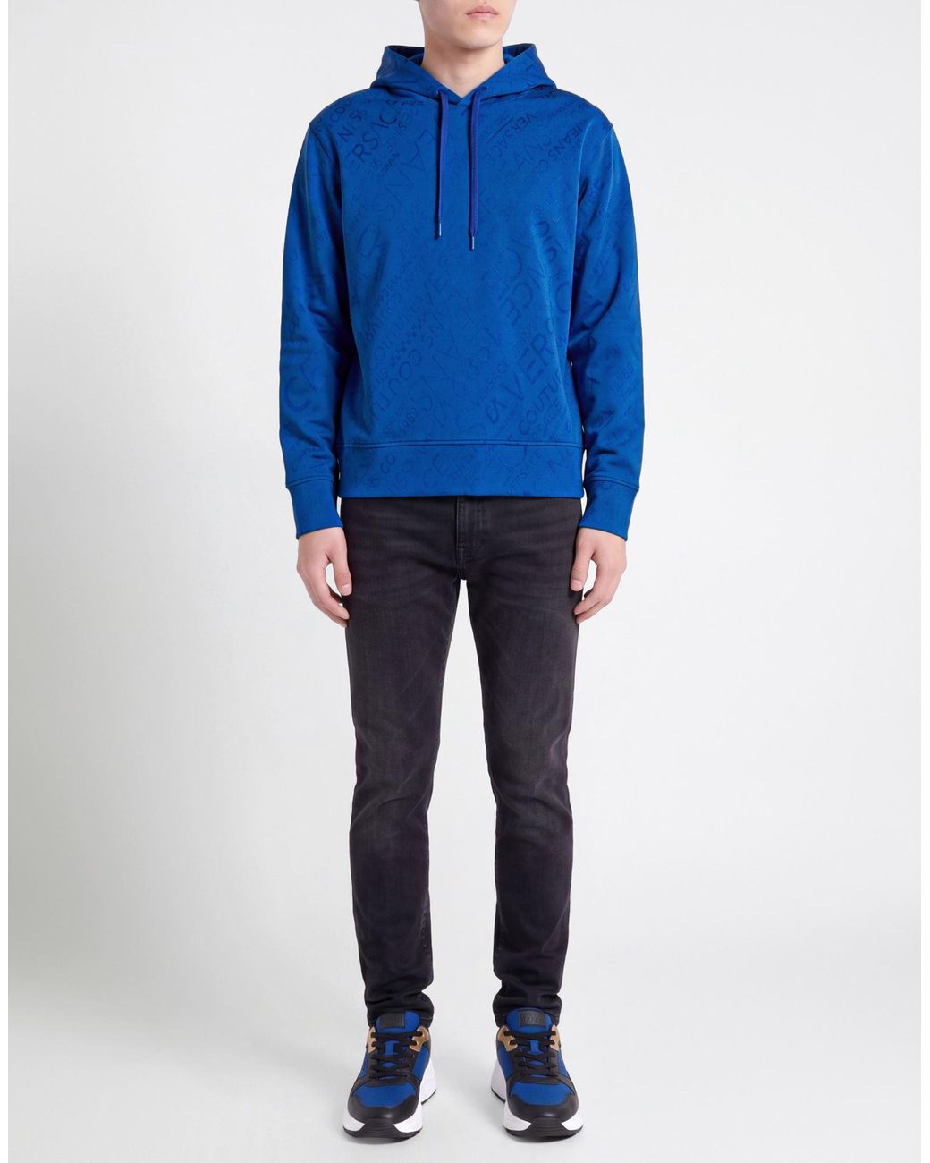 Versace Jeans Couture Blue Bright Sweatshirt Polyamide, Viscose, Elastane for men