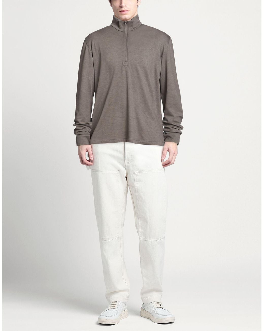 Rier Gray Taupe Sweatshirt Virgin Wool for men