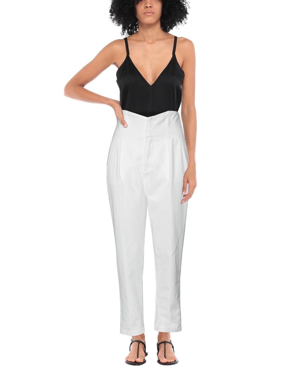 Pinko White Denim Trousers