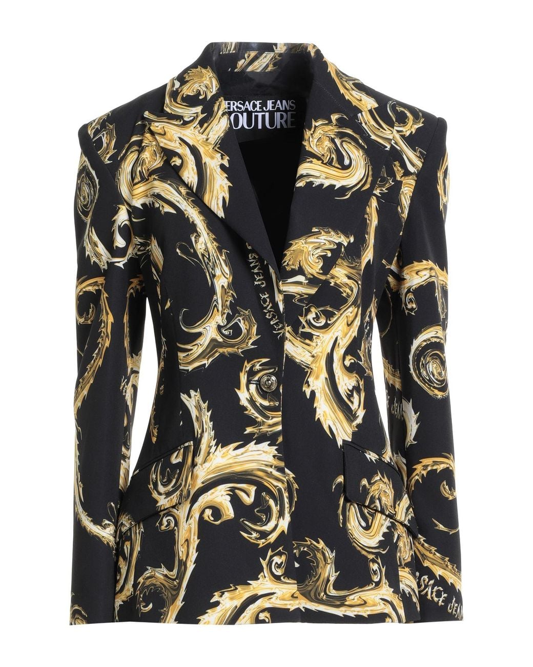 Versace Jeans Couture Black Blazer Polyester, Elastane