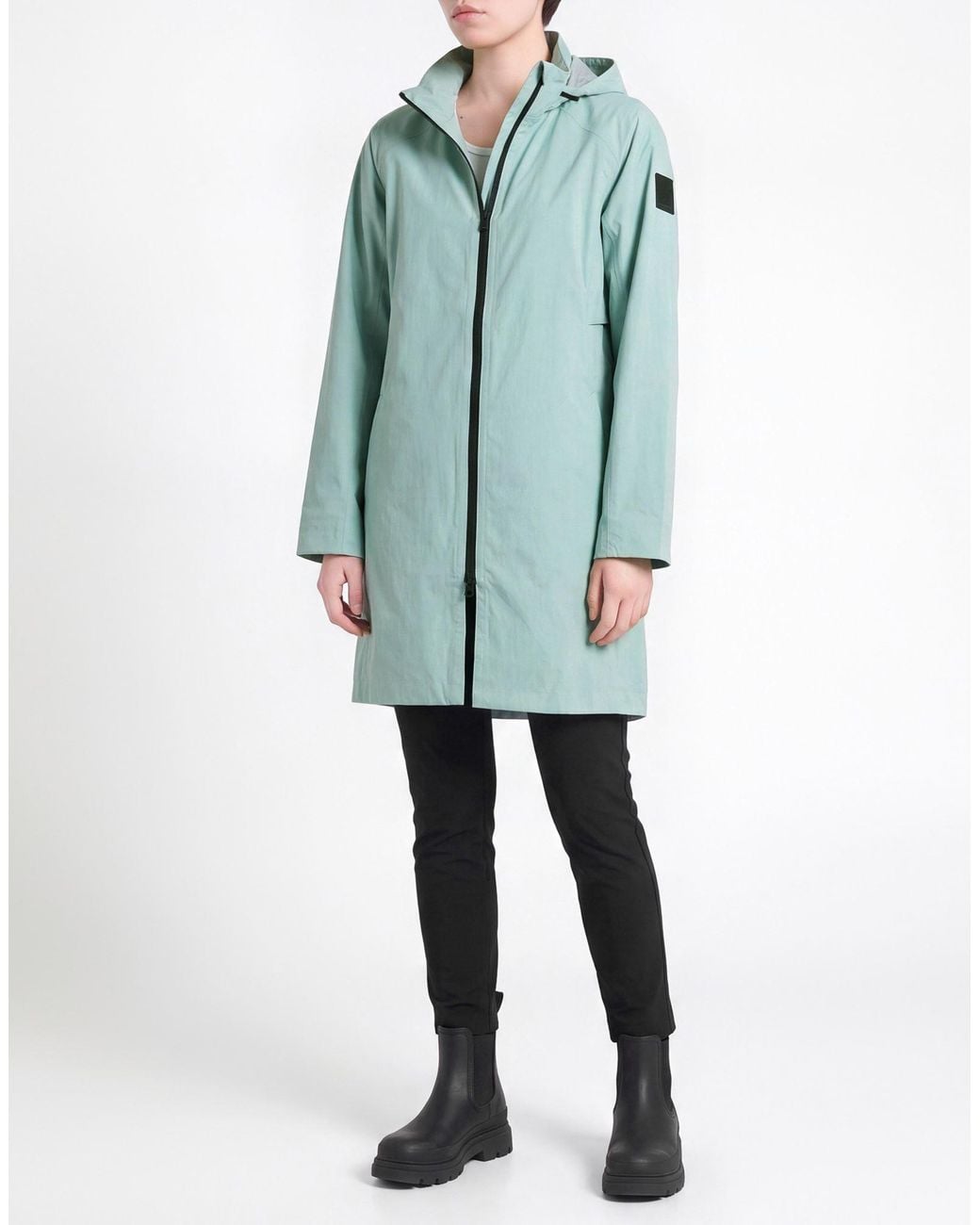 Jack Wolfskin Blue Overcoat & Trench Coat Polyester