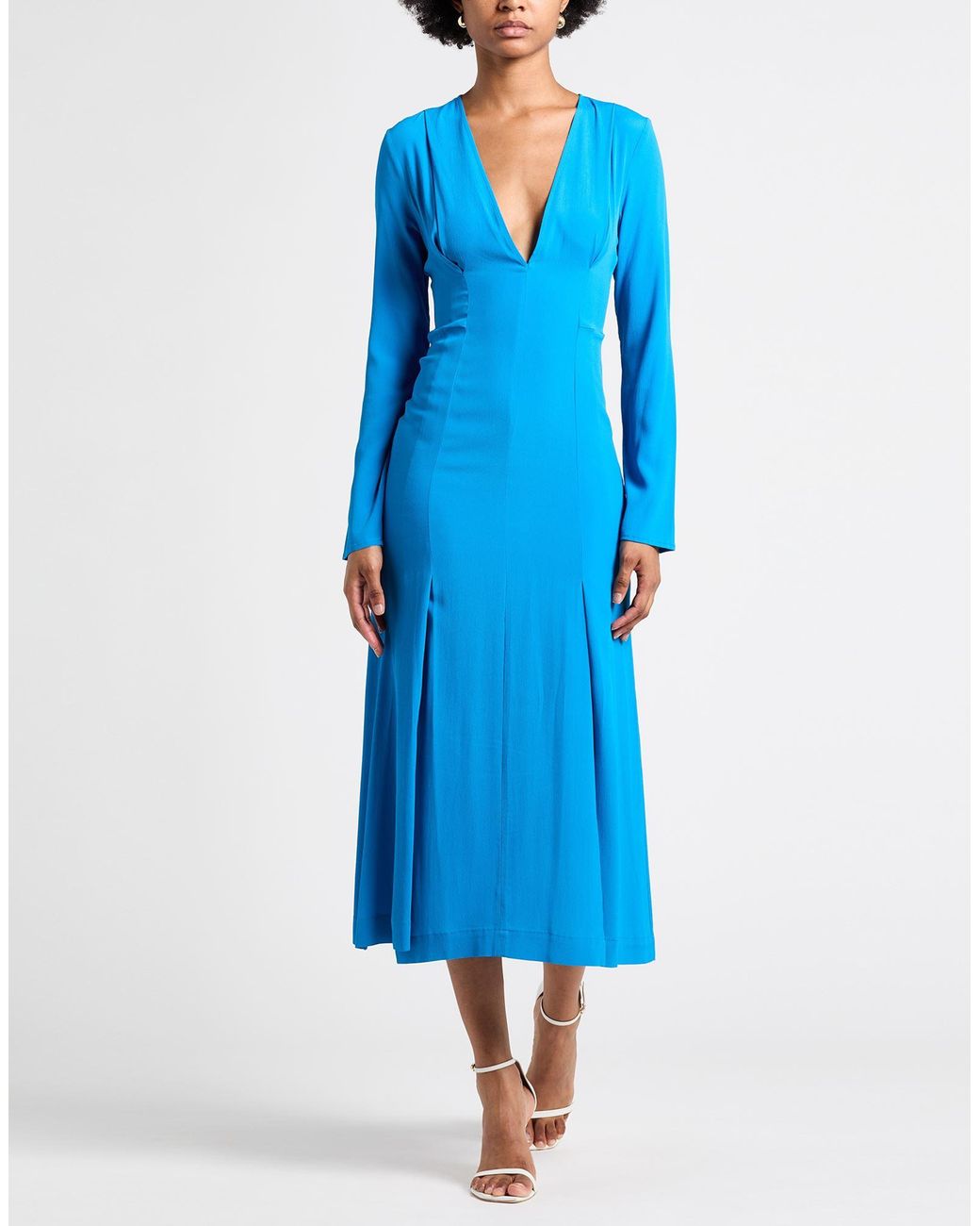 Semicouture Blue Midi Dresses
