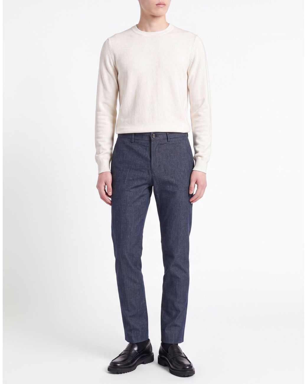 Tommy Hilfiger Blue Pants Cotton, Polyester, Viscose, Elastane for men