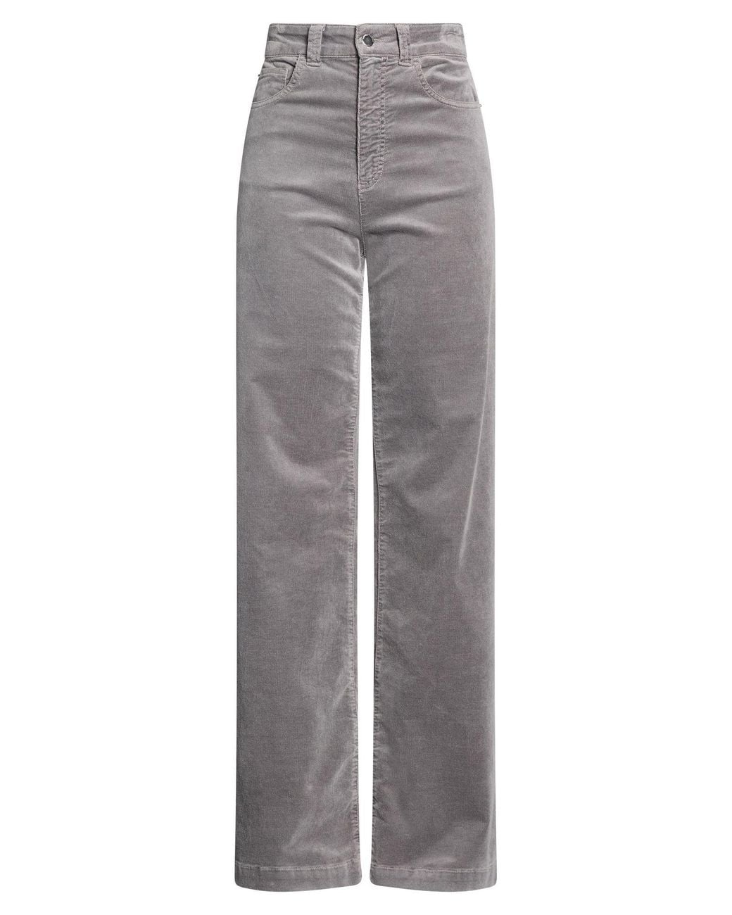 Emporio Armani Gray Pants Cotton, Lyocell, Elastane