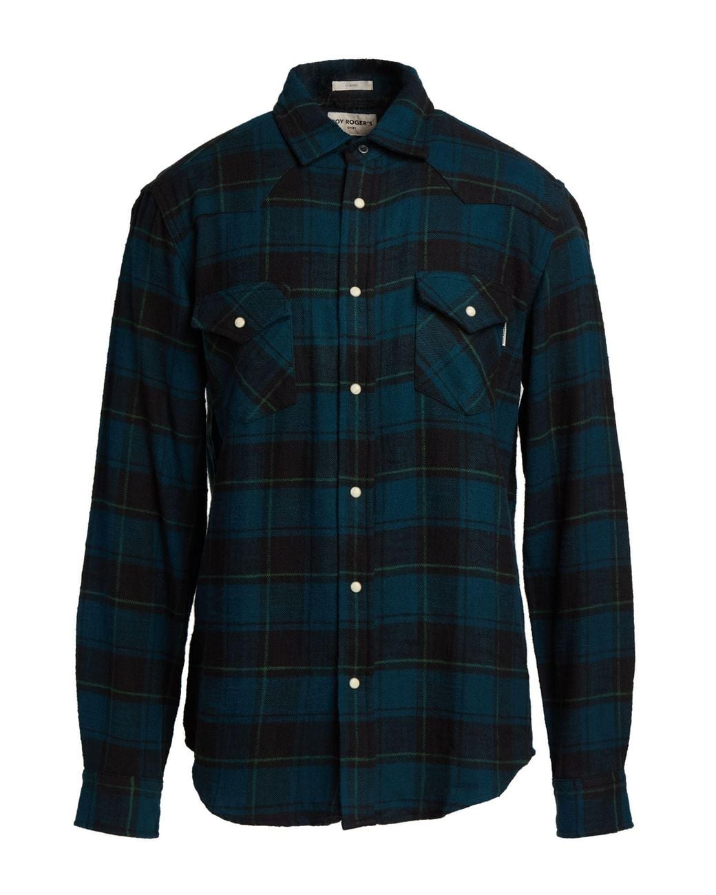 Roy Rogers Blue Shirt Cotton for men