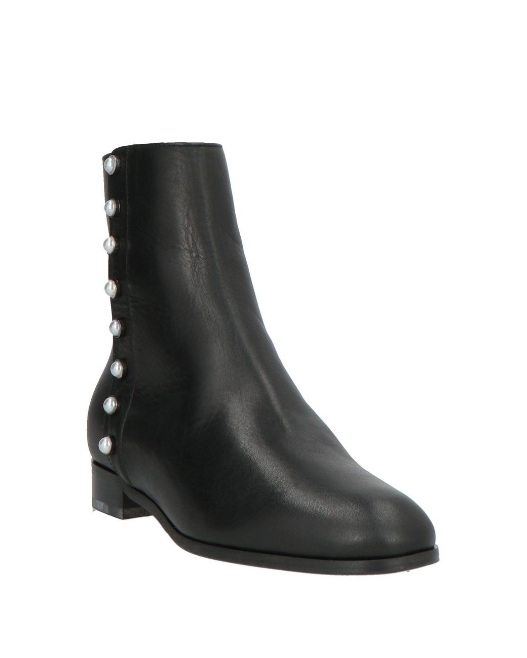 Pollini Black Ankle Boots Leather