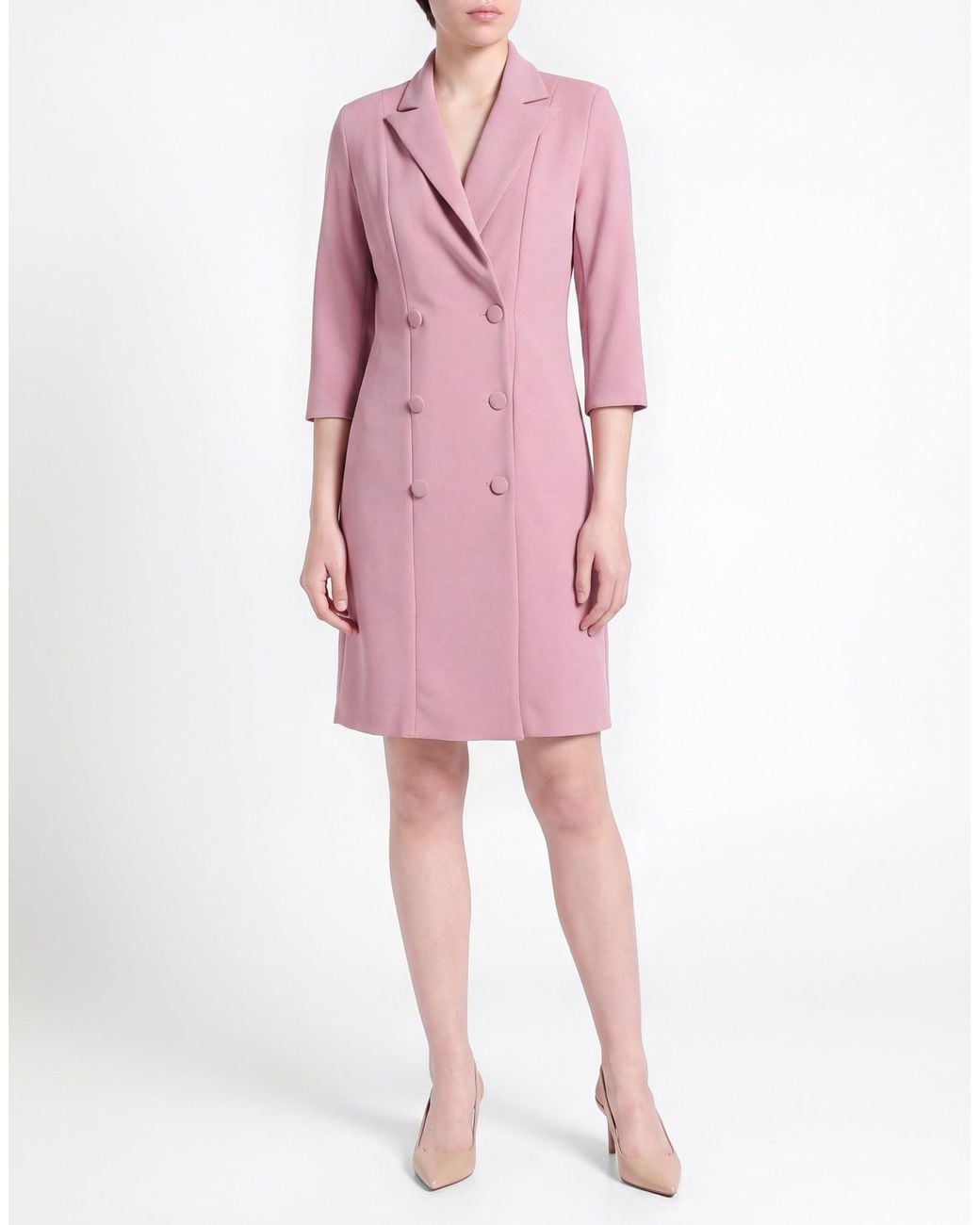 Rinascimento Pink Mini Dress Polyester, Elastane