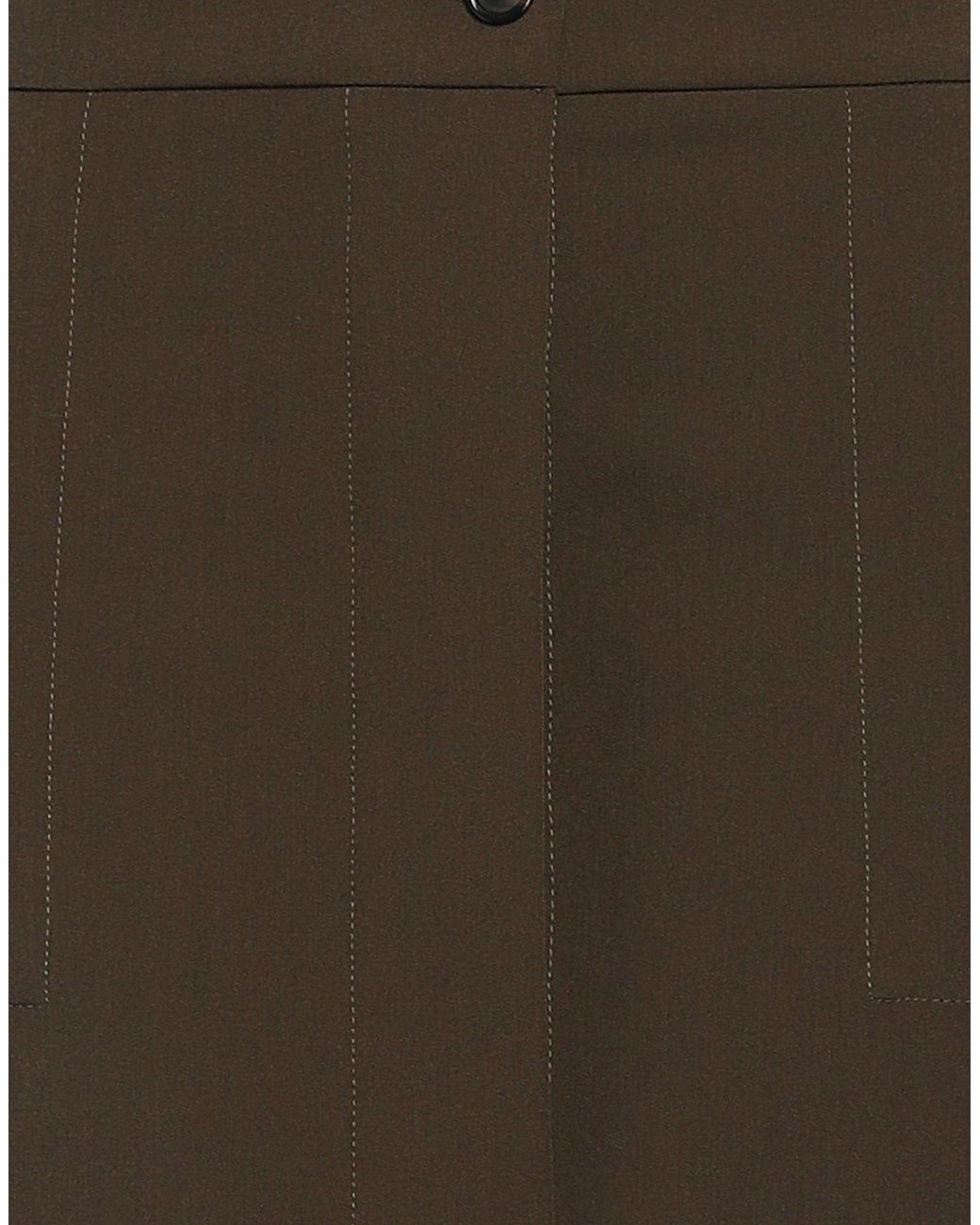 Pinko Green Midi Skirt Polyester, Viscose, Elastane