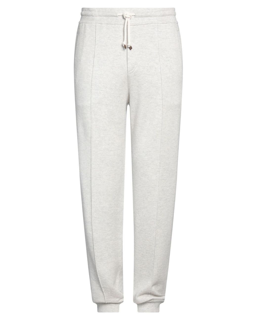 Brunello Cucinelli White Cashmere-Blend Track Pants for men