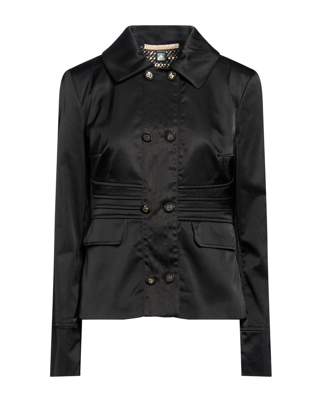 Roberto Cavalli Black Jacket Acetate, Polyamide, Elastane