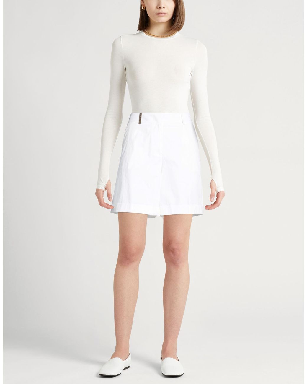 Peserico White Shorts & Bermuda Shorts