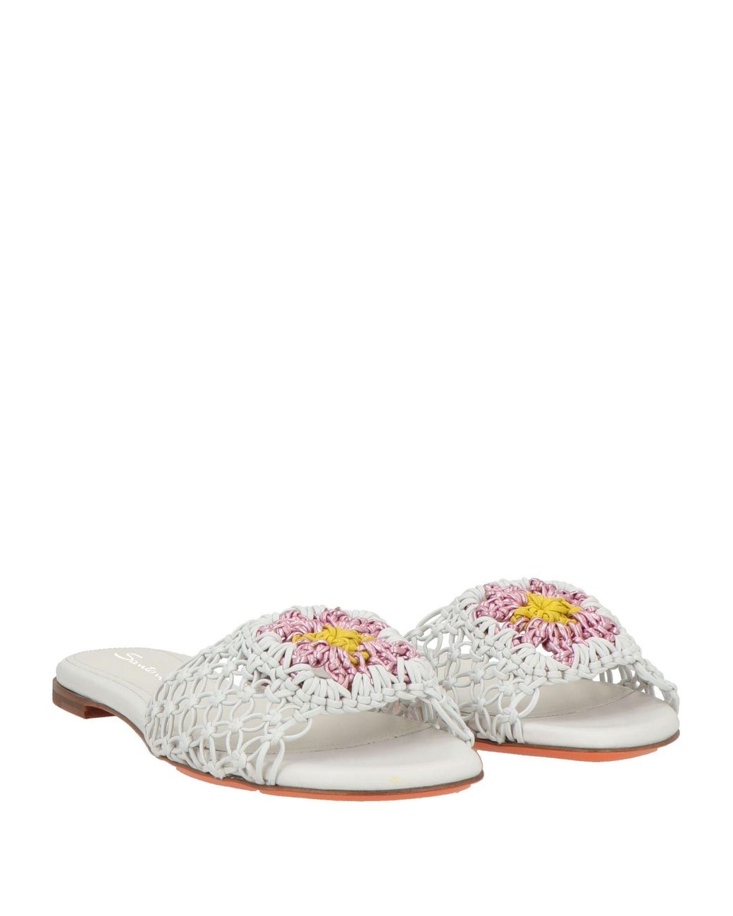 Santoni White Sandals