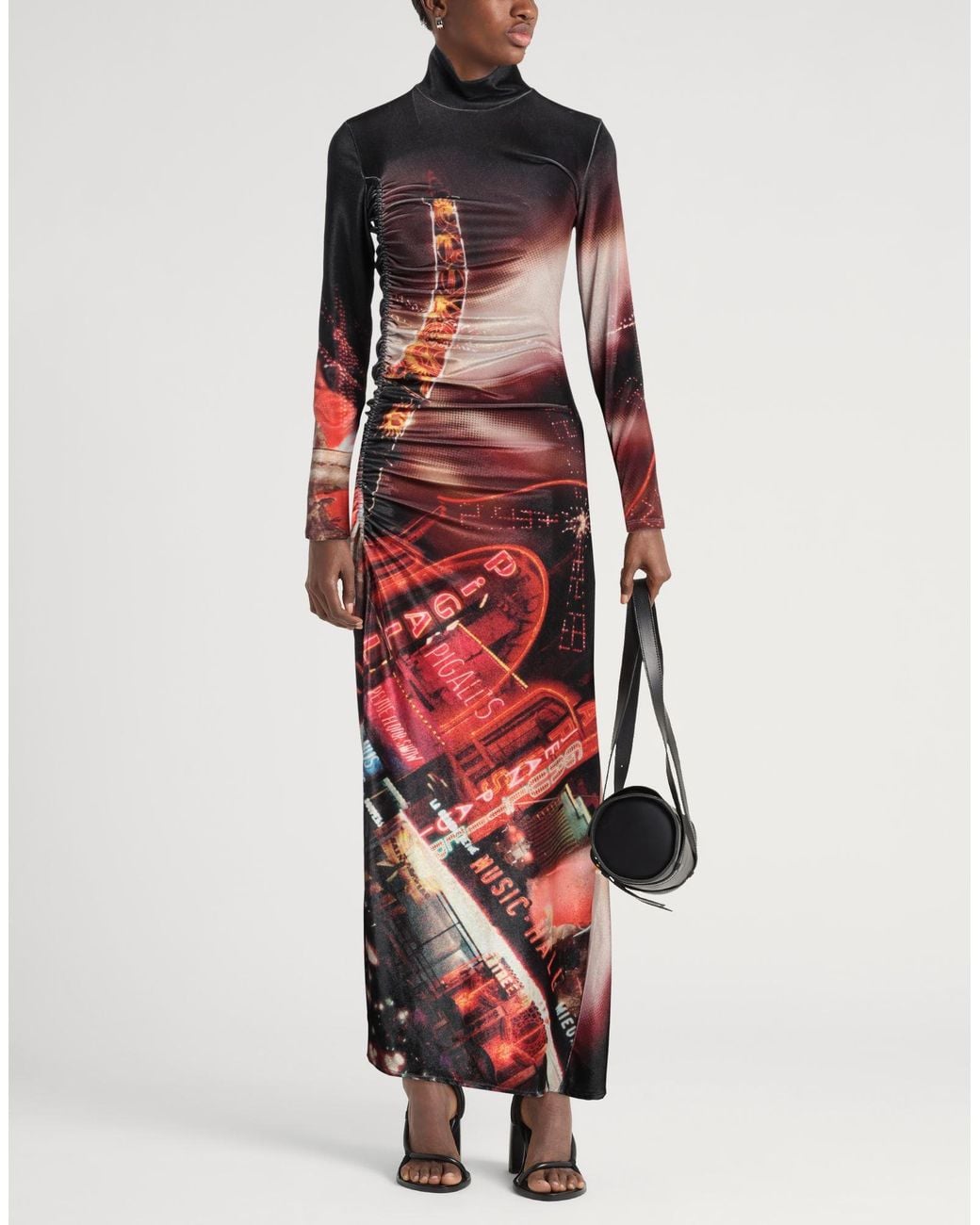 Jean Paul Gaultier Red Maxi Dress Polyamide, Elastane