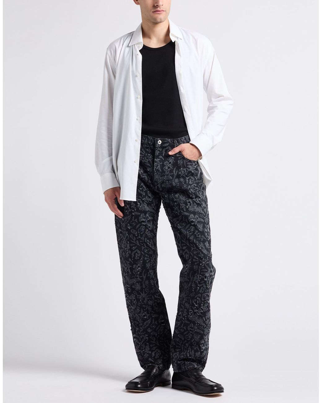Off-White c/o Virgil Abloh Gray Jeans Cotton for men