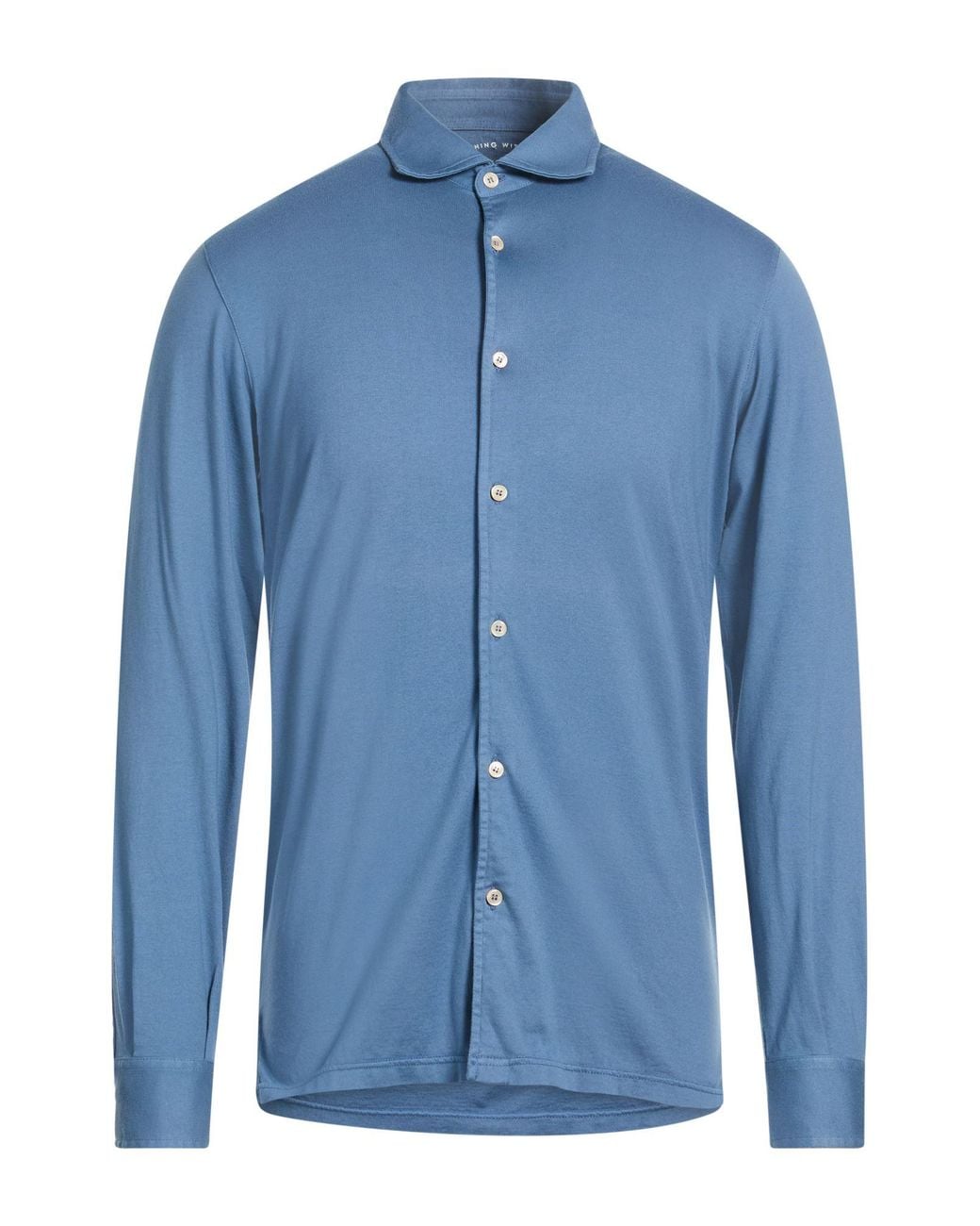 Fedeli Blue Shirt Cotton for men