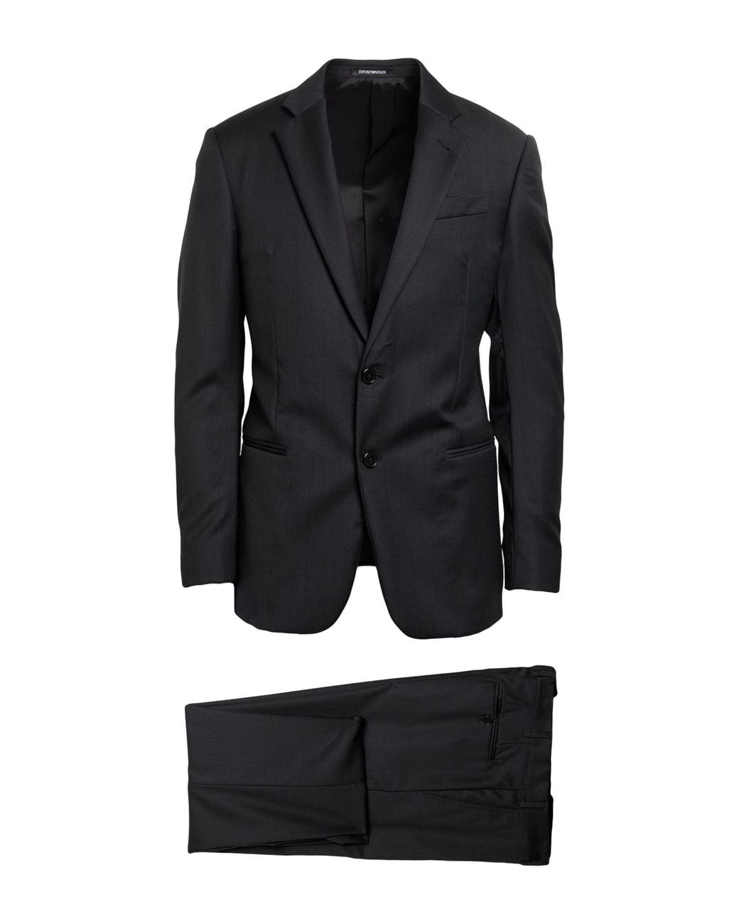Emporio Armani Black Suit Virgin Wool for men