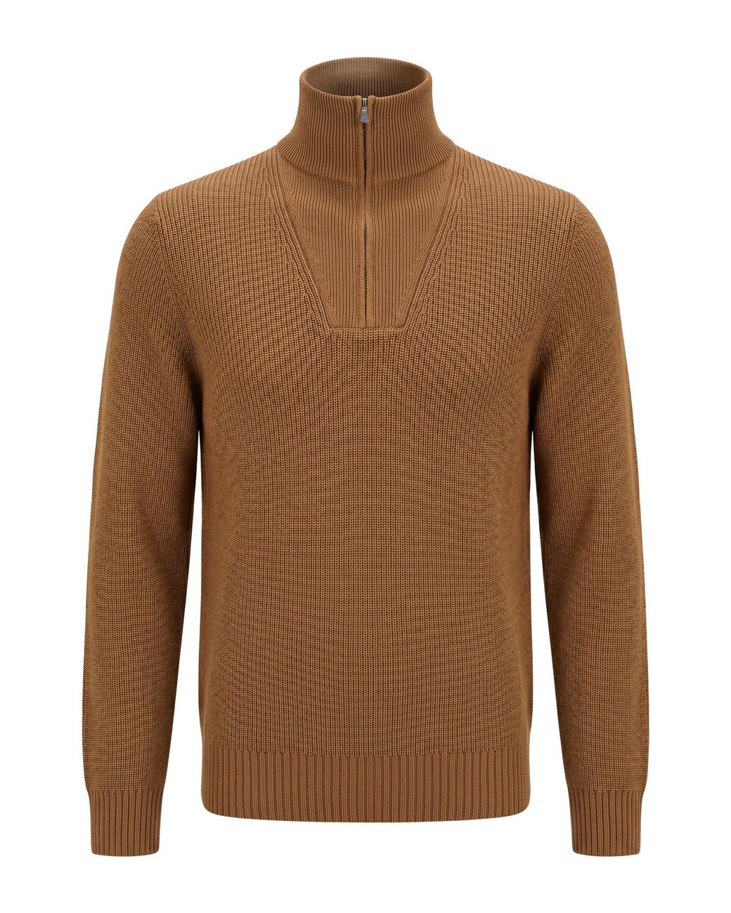 Gran Sasso Brown Camel Turtleneck Virgin Wool for men