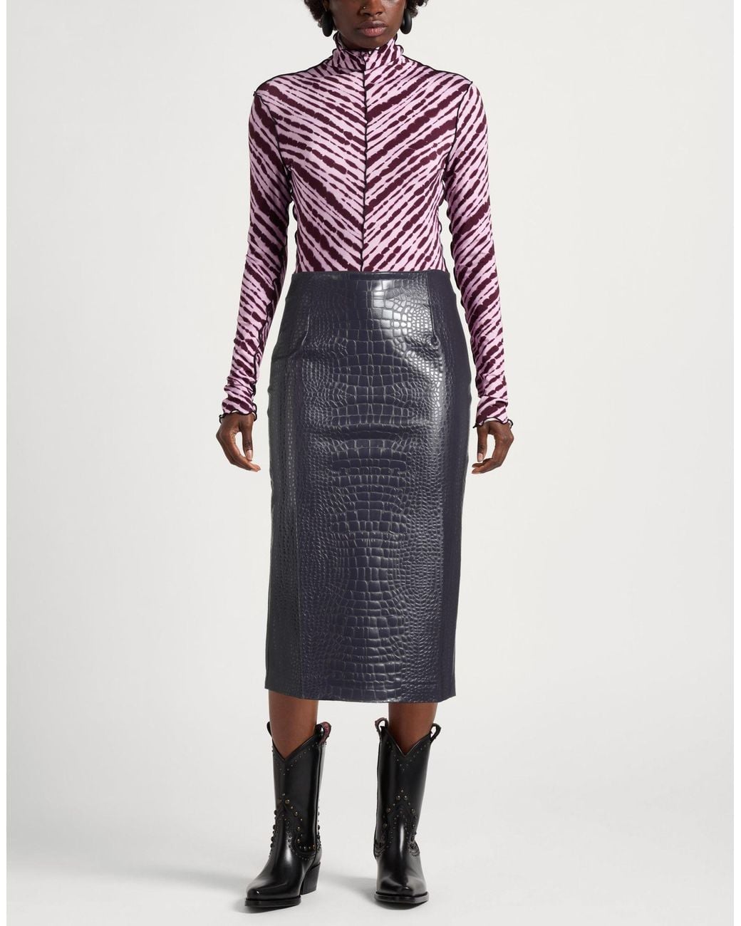La Petite Robe Di Chiara Boni Blue Midi Skirt