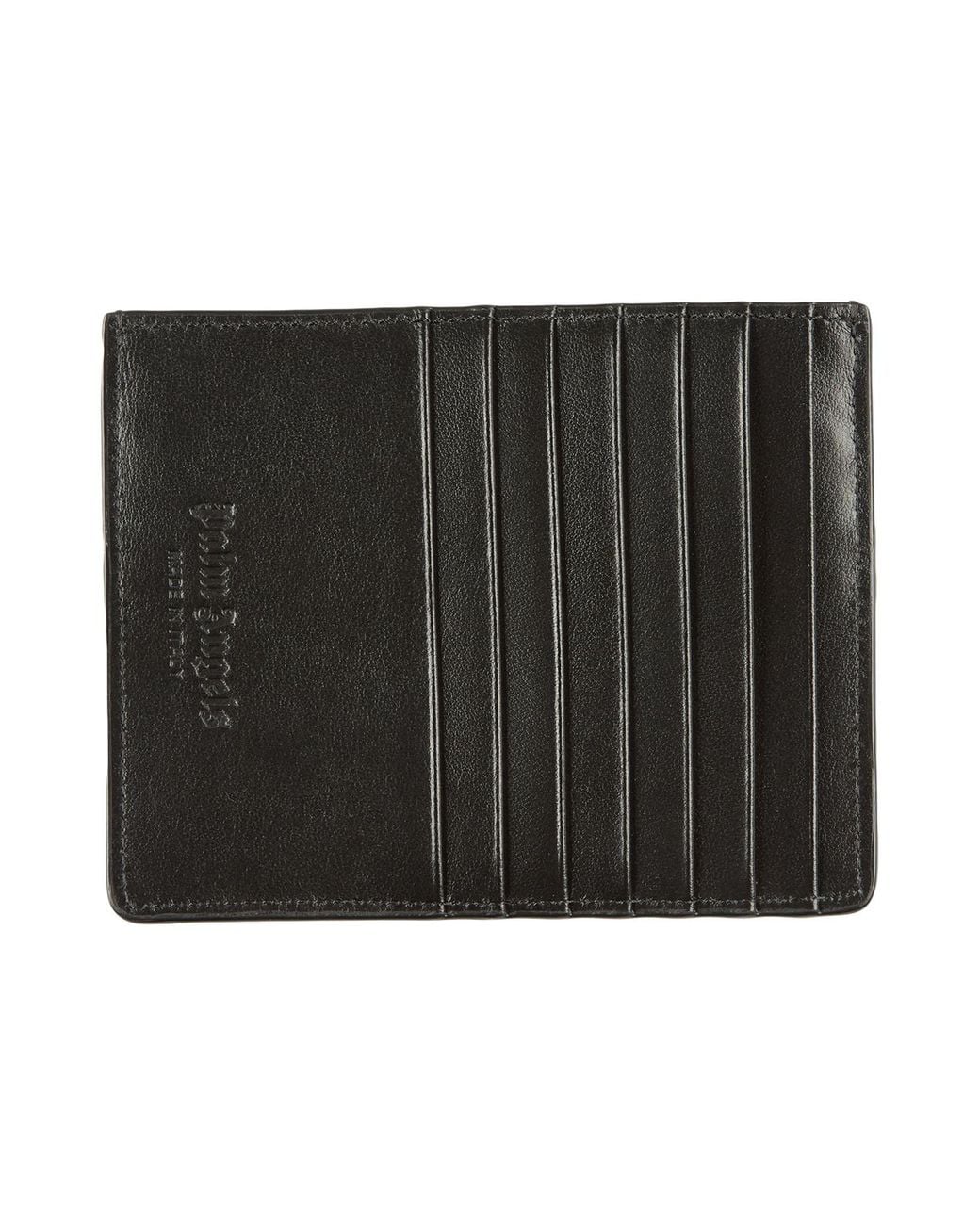 Palm Angels Black Cardholder Leather for men