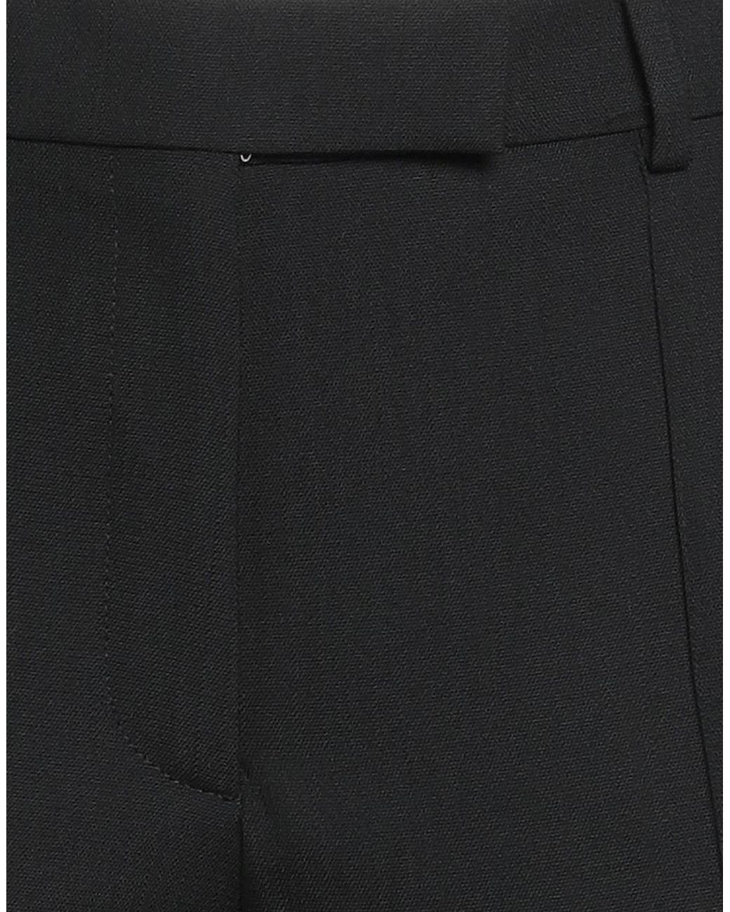 Acne Black Pants Polyester, Wool