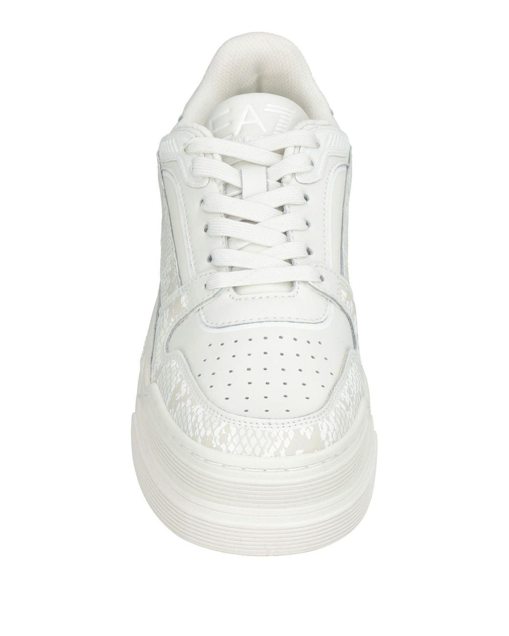 EA7 White Sneakers Cow Leather, Polyamide
