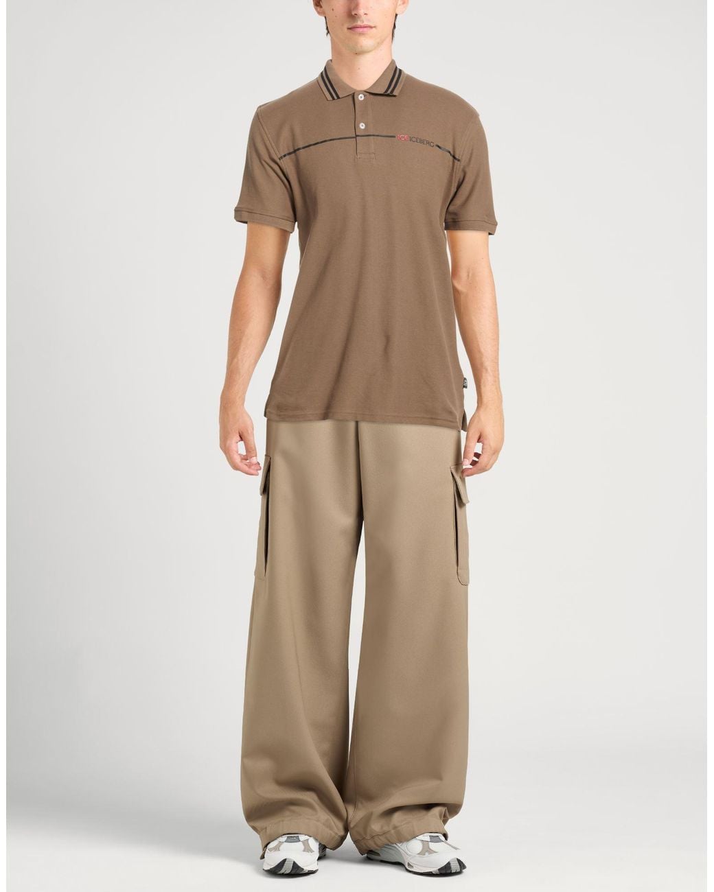 Ice Iceberg Brown Polo Shirt Cotton for men