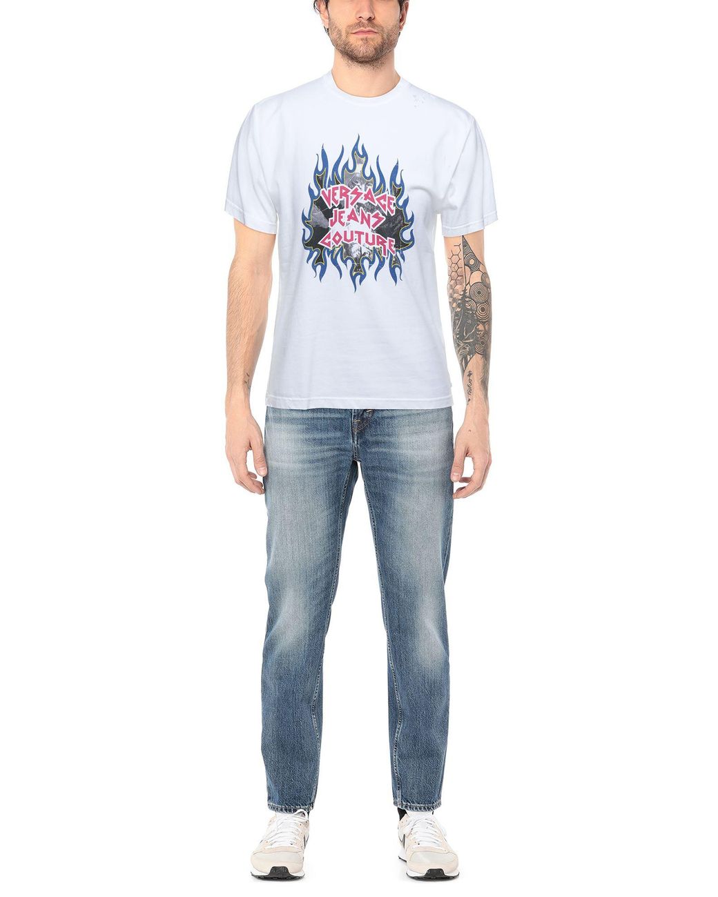Versace Jeans Couture White T-Shirts for men