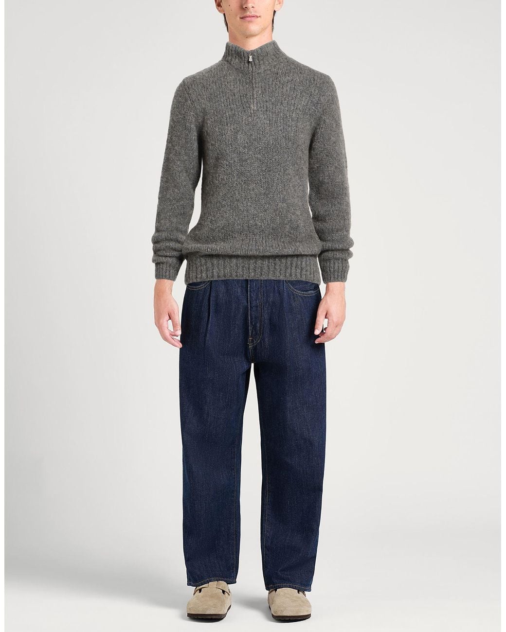 Eleventy Gray Sweater Cashmere, Alpaca Wool, Silk for men
