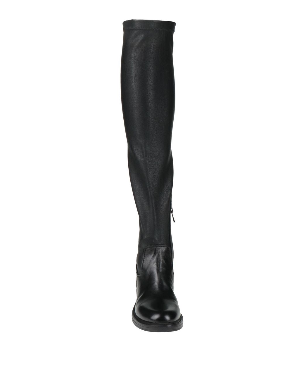 Mjus Black Boot Textile Fibers