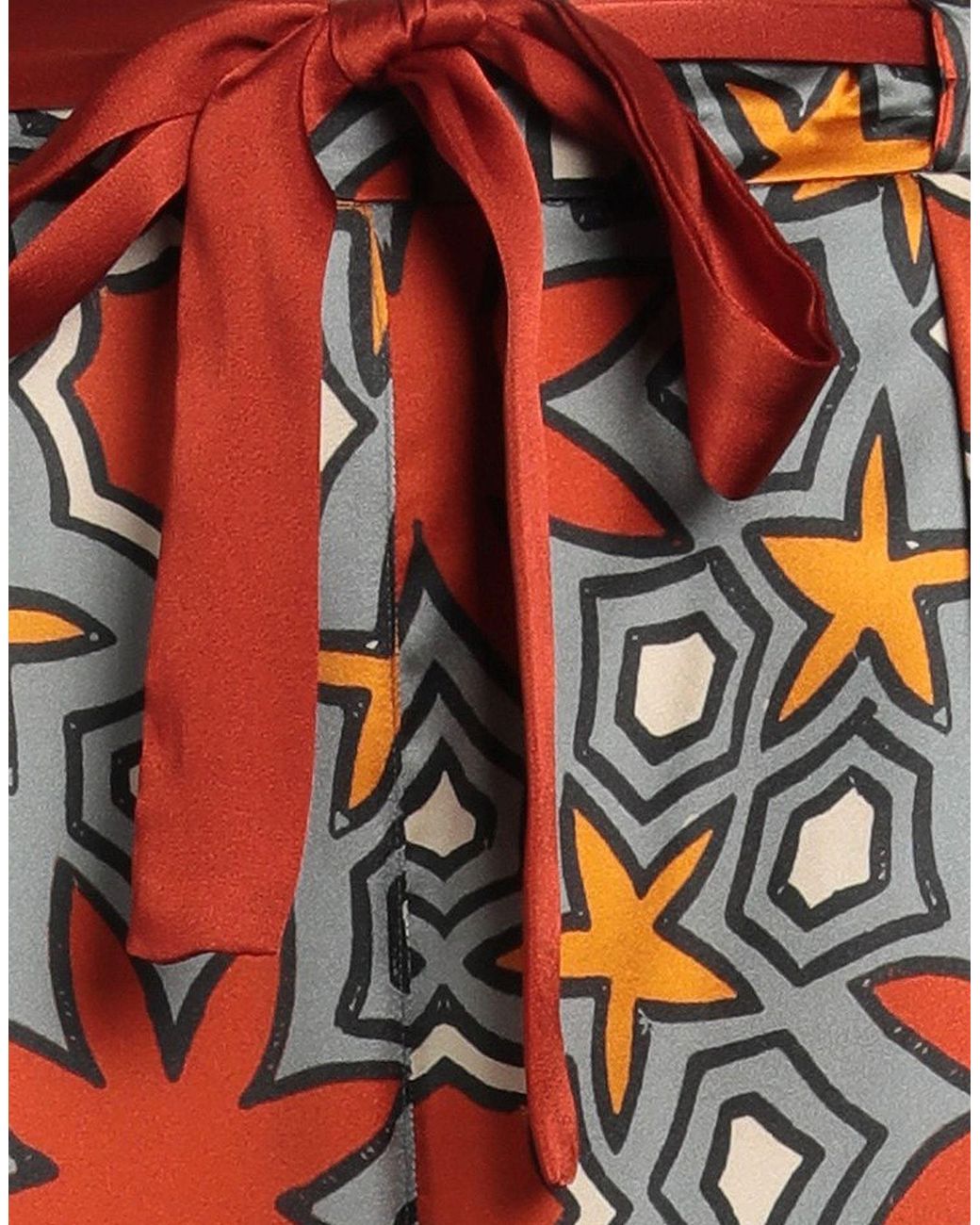 Niu Red Pants Silk, Elastane, Cotton