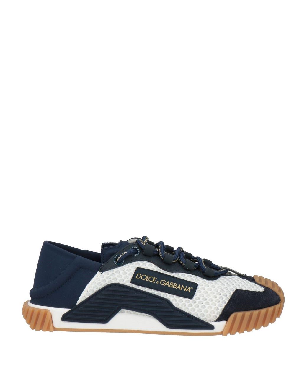Dolce & Gabbana Blue Sneakers Leather, Textile Fibers for men