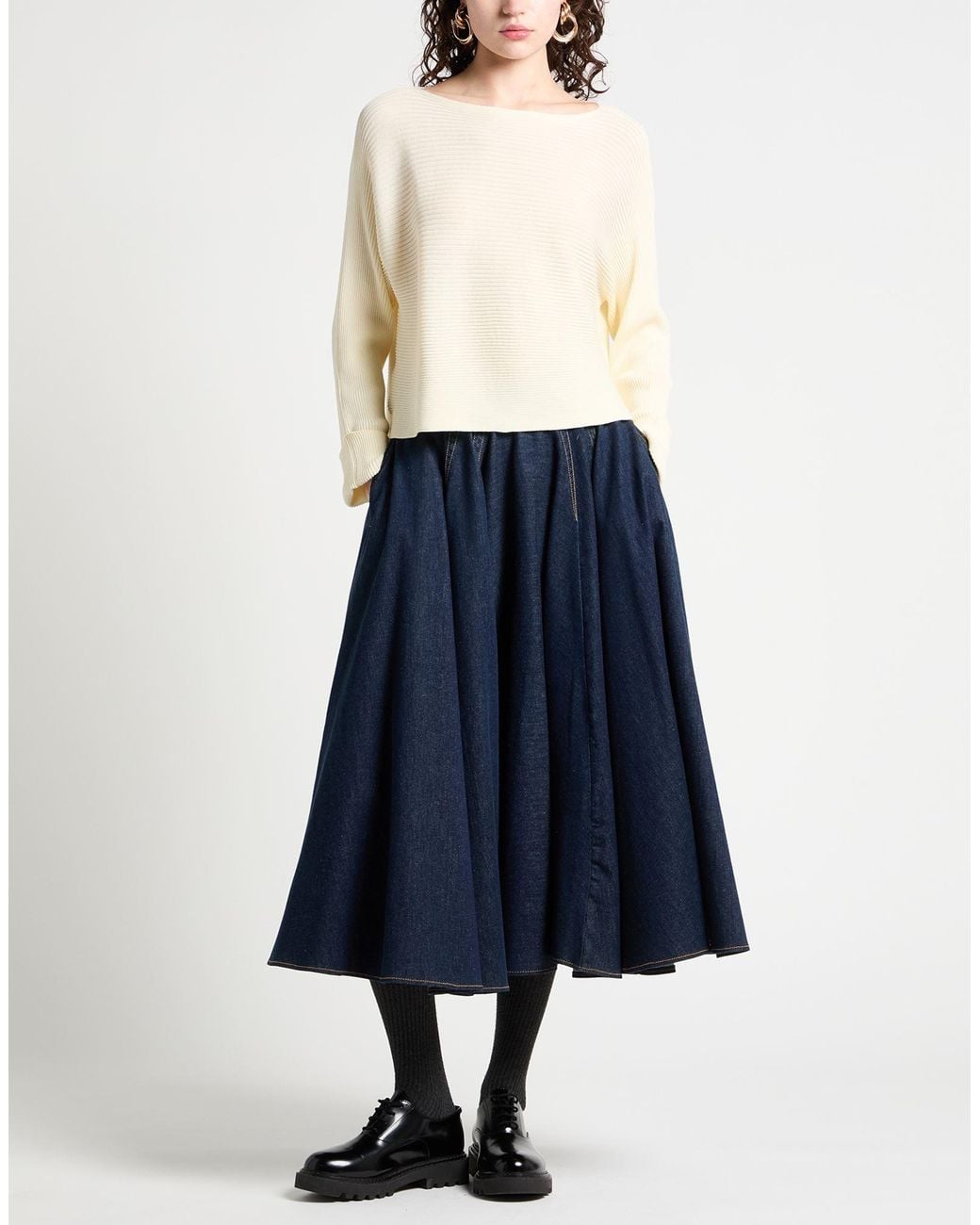 MAX&Co. Natural Cream Sweater Cotton, Polyamide