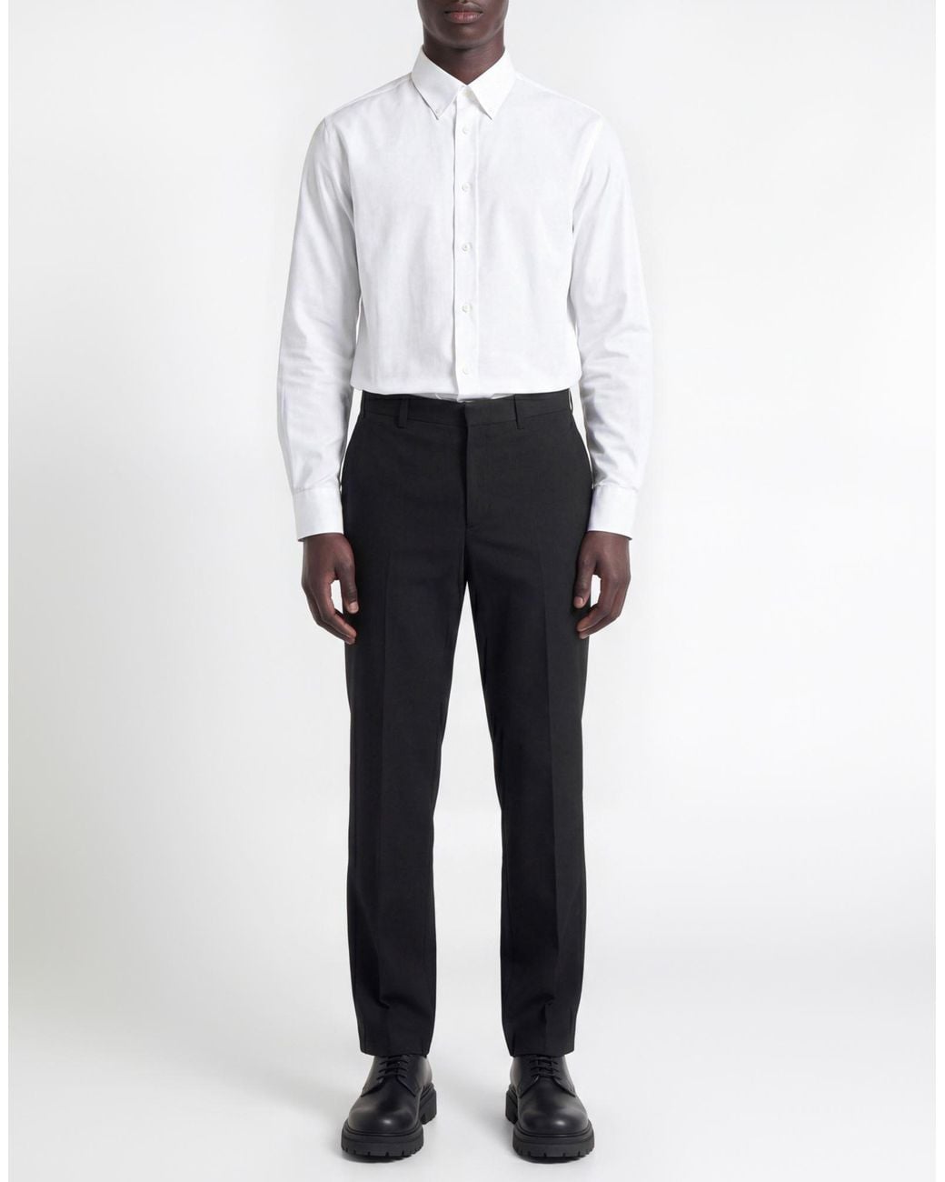 Department 5 Black Pants Polyester, Virgin Wool, Elastane for men