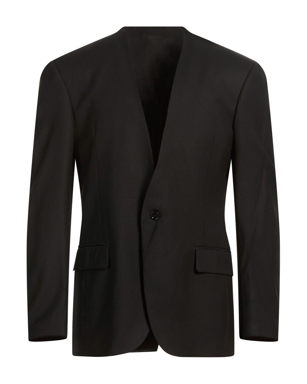 Lardini Black Blazer Viscose, Virgin Wool for men