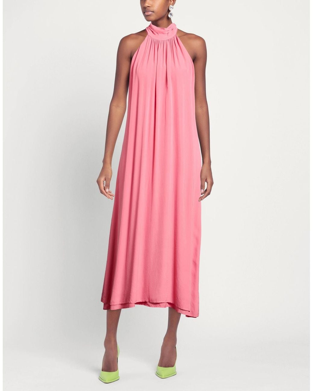 ALESSIA SANTI Pink Midi Dress Viscose