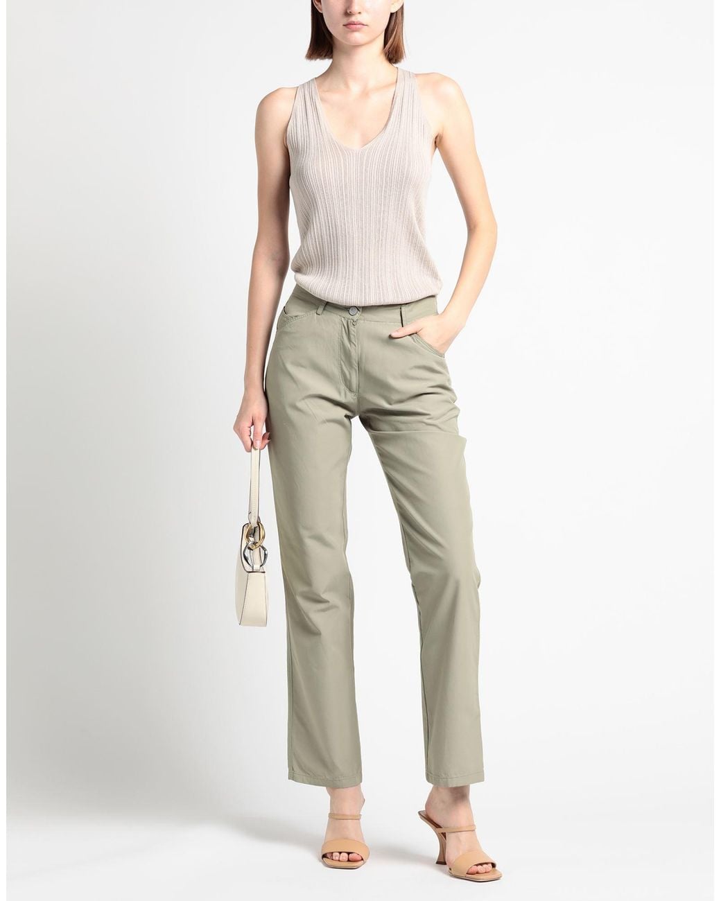 Versace Natural Pants Viscose, Cotton