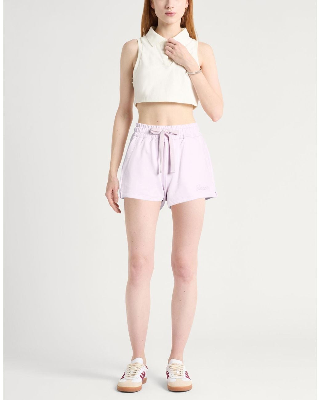 Laneus Pink Lilac Shorts & Bermuda Shorts Cotton