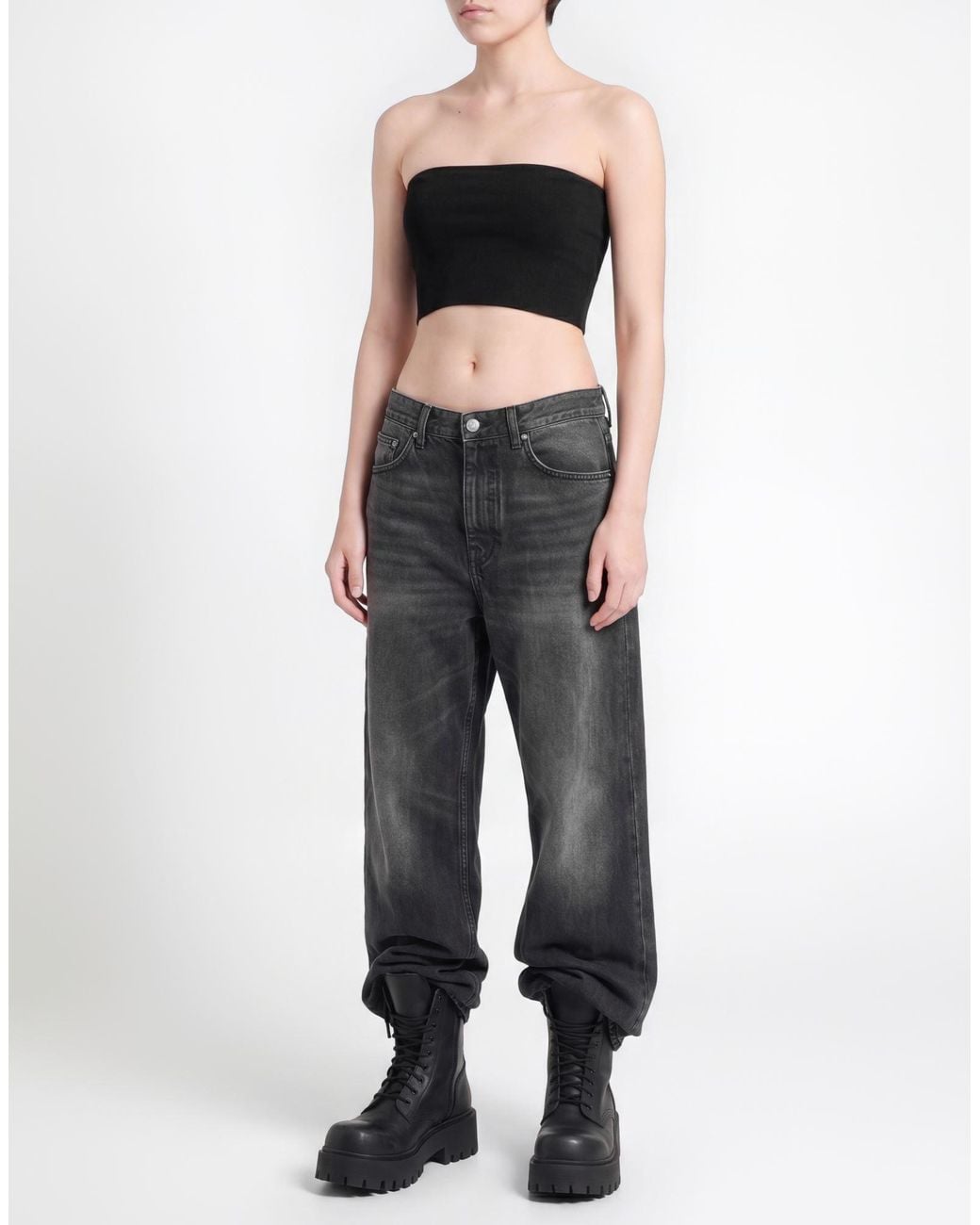 Vetements Black Top Viscose, Polyester, Polyamide, Elastane