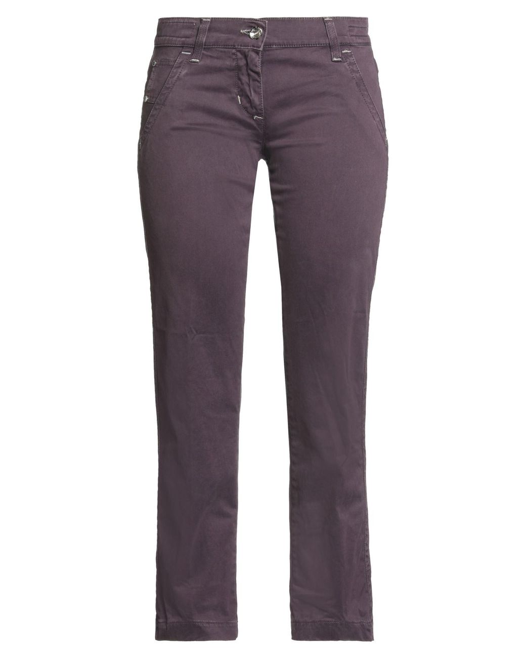 Jacob Cohen Purple Pants Cotton, Elastane