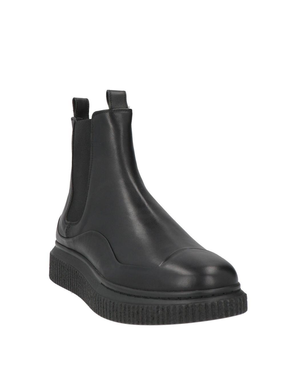 Officine Creative Black Ankle Boots Leather for men