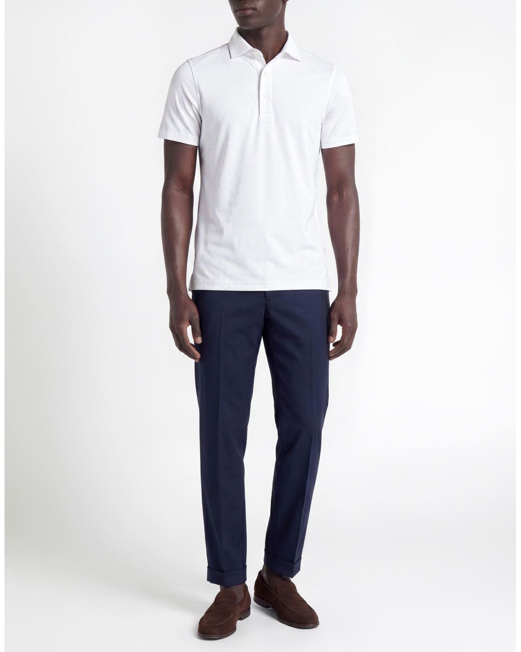 Ghirardelli White Polo Shirt Polyamide, Elastane for men