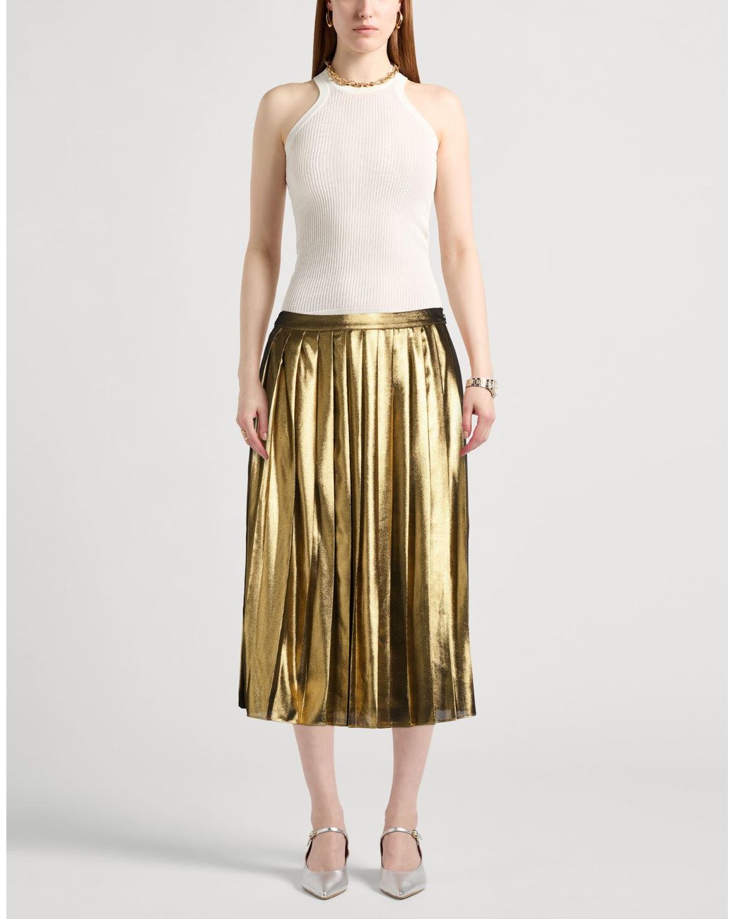 Gant Metallic Midi Skirt